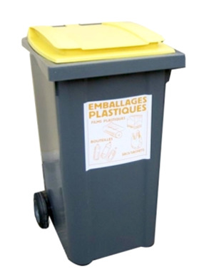 Collecte des matériaux recyclables Dans la poubelle jaune